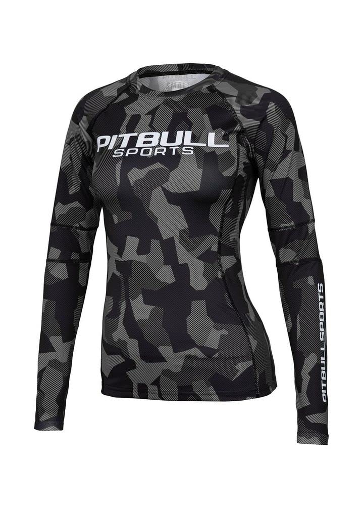 Pit Bull West Coast Dillard rashguard grigio L maniche lunghe