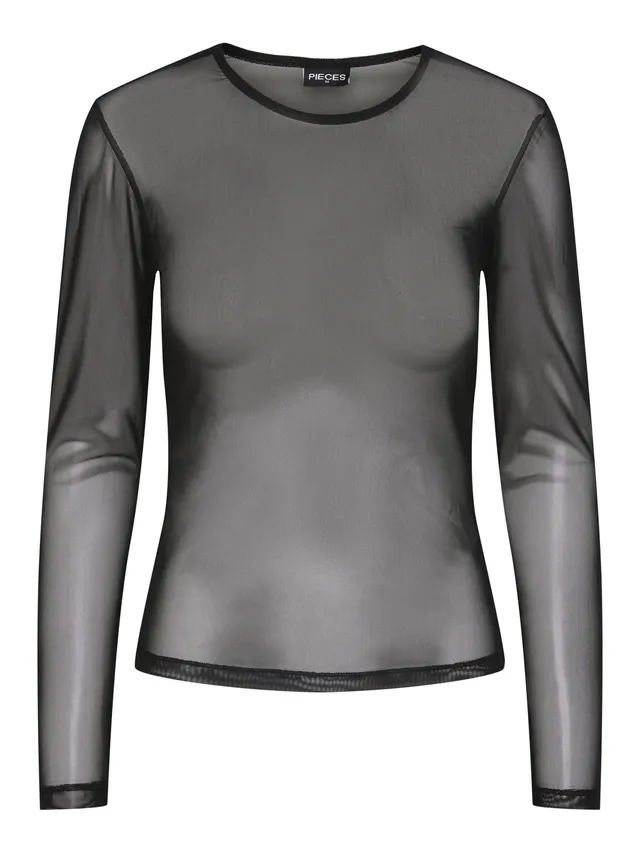 Pieces Pcninni top donna maniche lunghe cotone