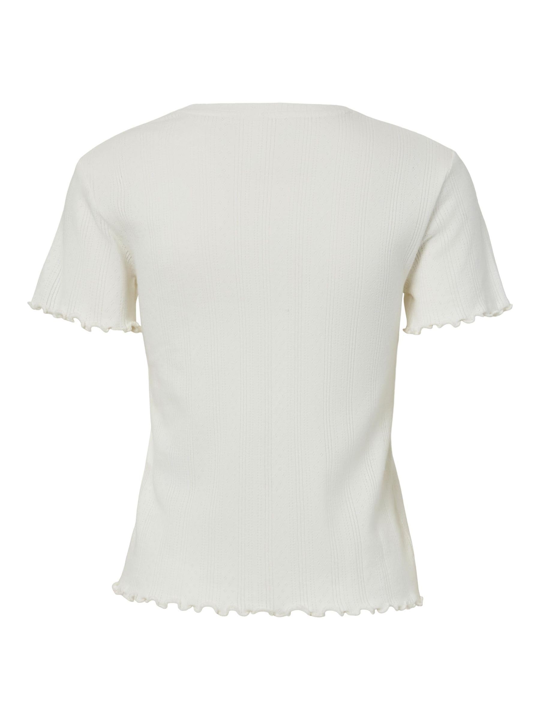 Pieces Pcmarie SS O-Neck Poin Top Jrs Noos BC top donna L