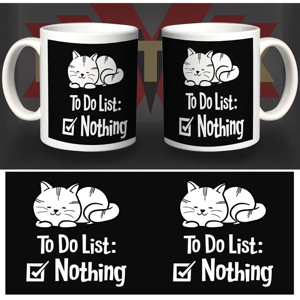 Matrix Music Store Pet-Mug Cat To Do List Nothing tazza ceramica