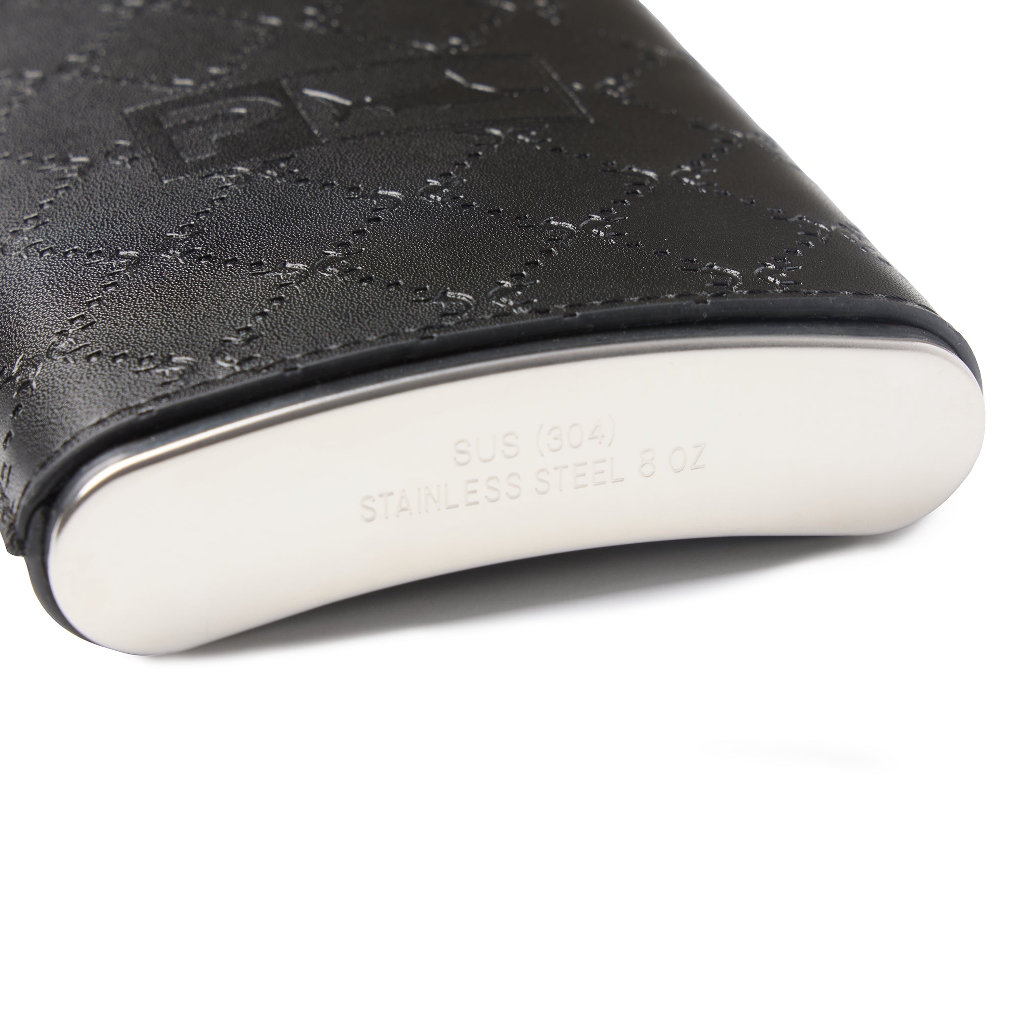 Pelagic Charter 8oz borraccia acciaio pelle nera