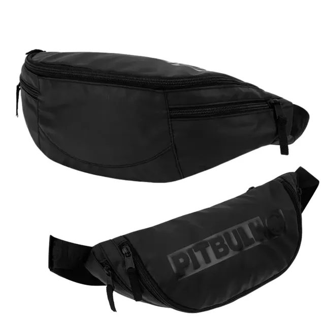 Pitbull marsupio nylon nero universale logo