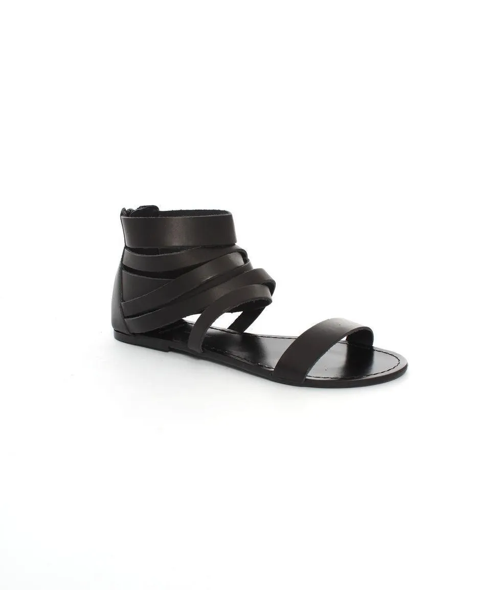 Pieces Connie Leather sandalo donna nero 40 EU cerniera