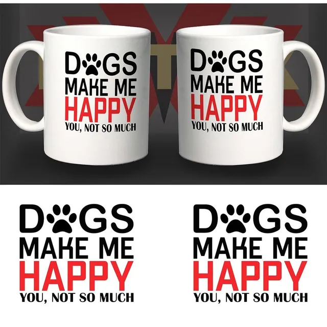 Pet-Mug Dogs Make Me Happy tazza ceramica 8,2 cm