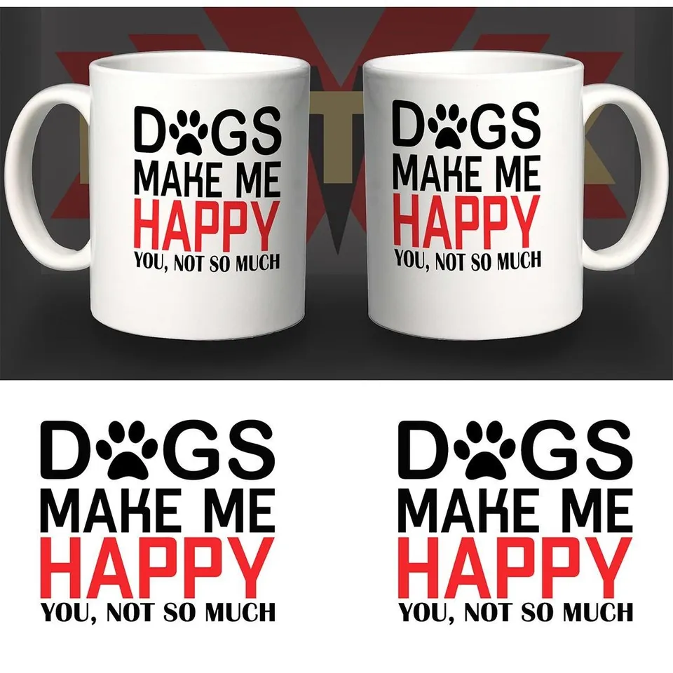 Pet-Mug Dogs Make Me Happy tazza ceramica 8,2 cm