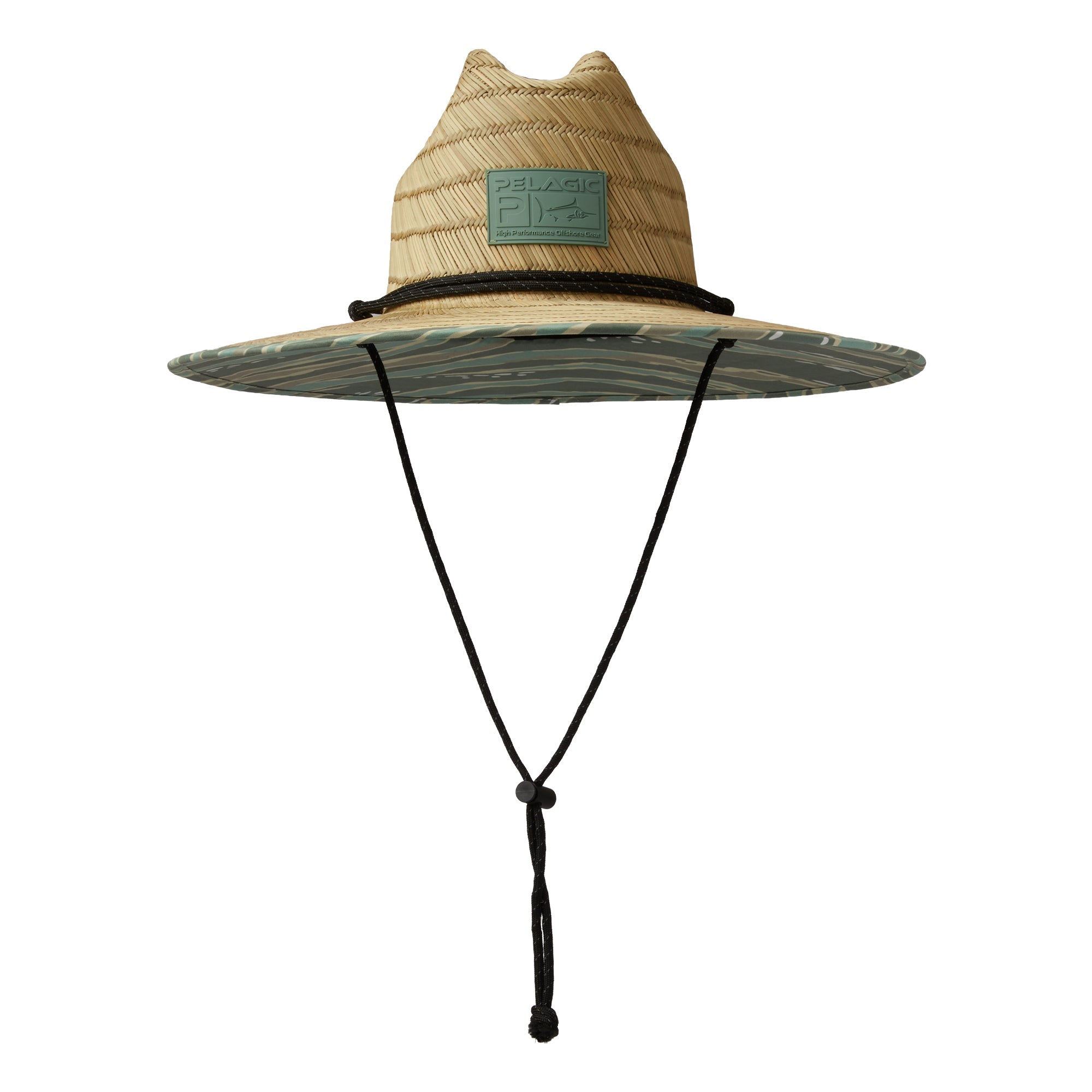 Pelagic Baja Wahoo Camo cappello paglia mangrove OS tesa larga