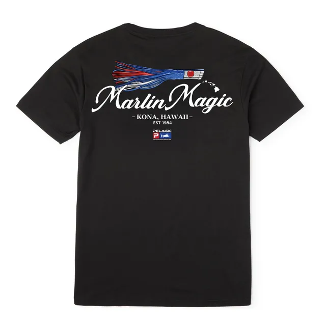 Pelagic Marlin Magic Lure maglietta uomo nera cotone