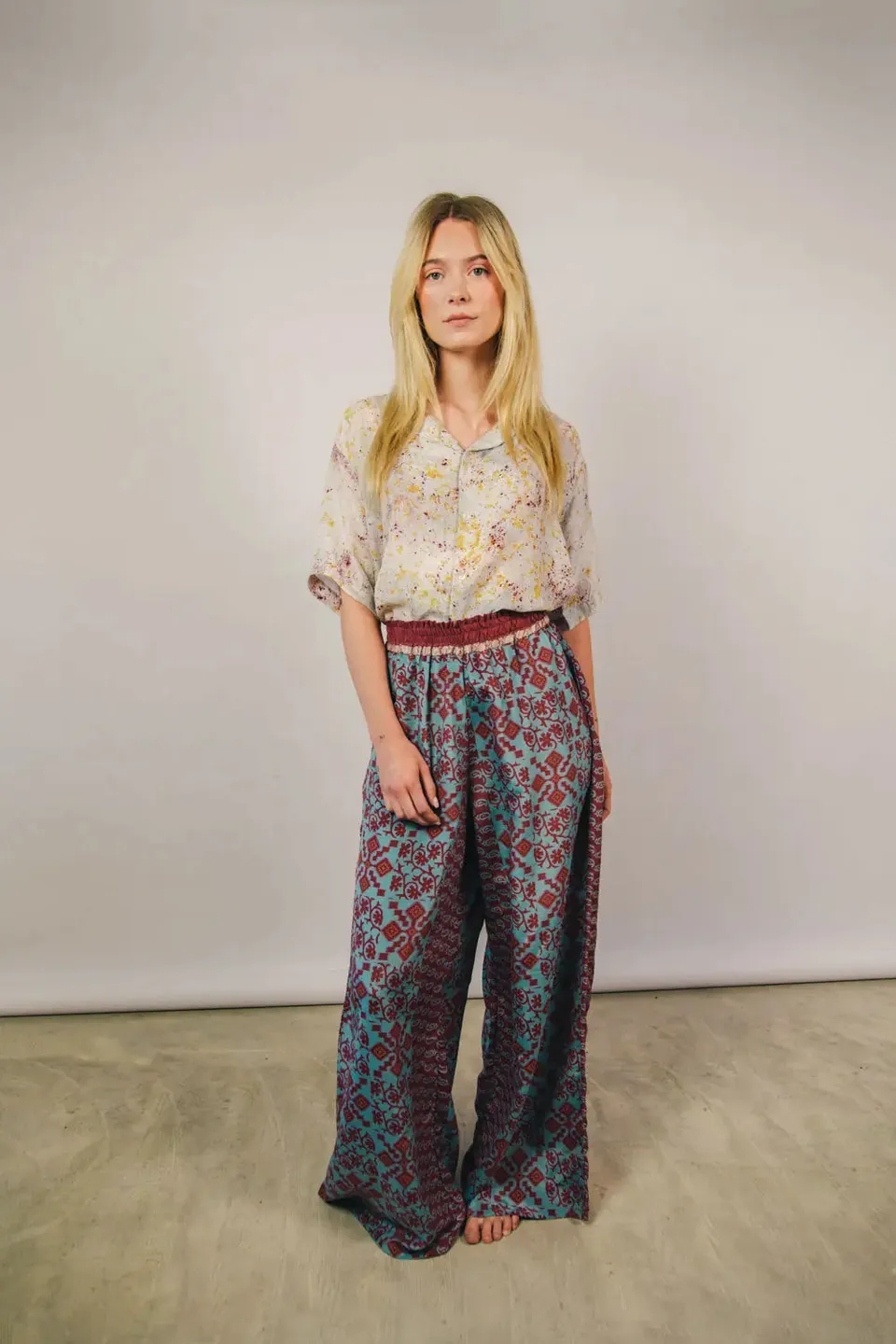 el.residu Madhu Sari #11 pantaloni viscosa rosa