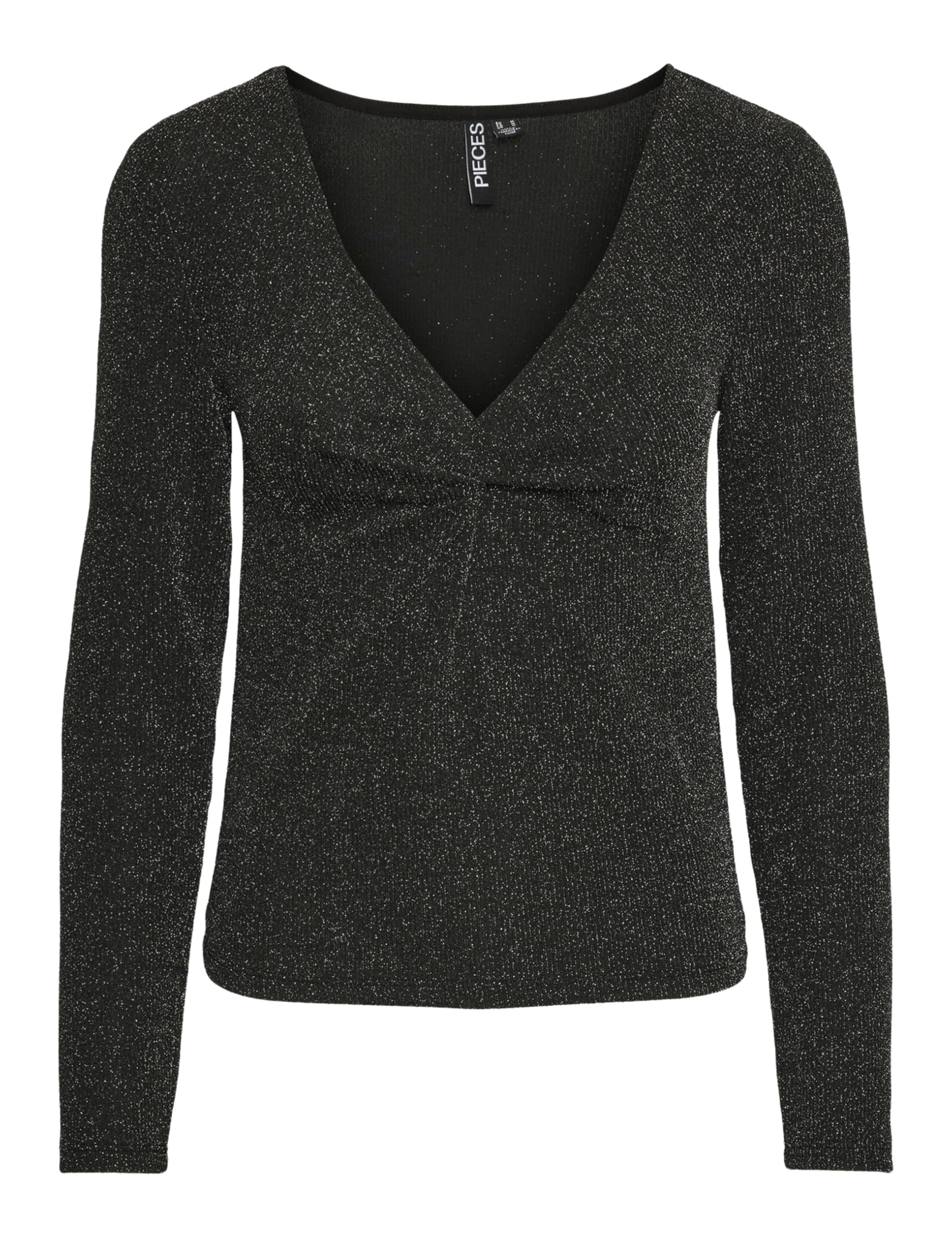 PIECES Pclina LS V-Neck maglia donna S maniche lunghe