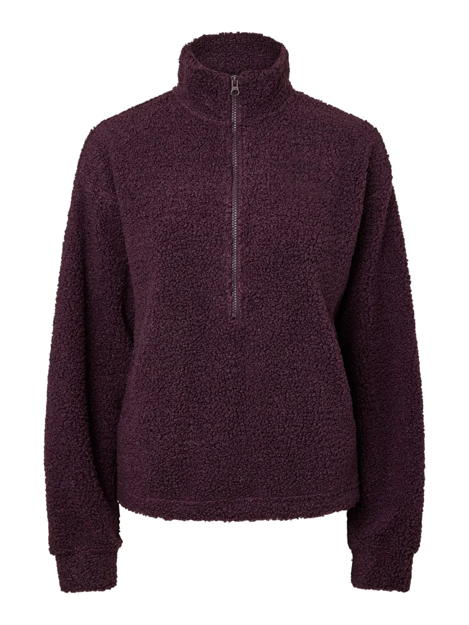 Pieces Pckatty Teddy Half Zip giacca donna mezza zip teddy