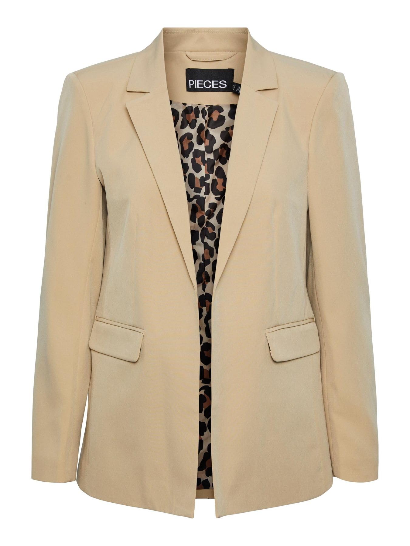 PIECES Pcbozzy Leopard blazer donna XXL nero animalier