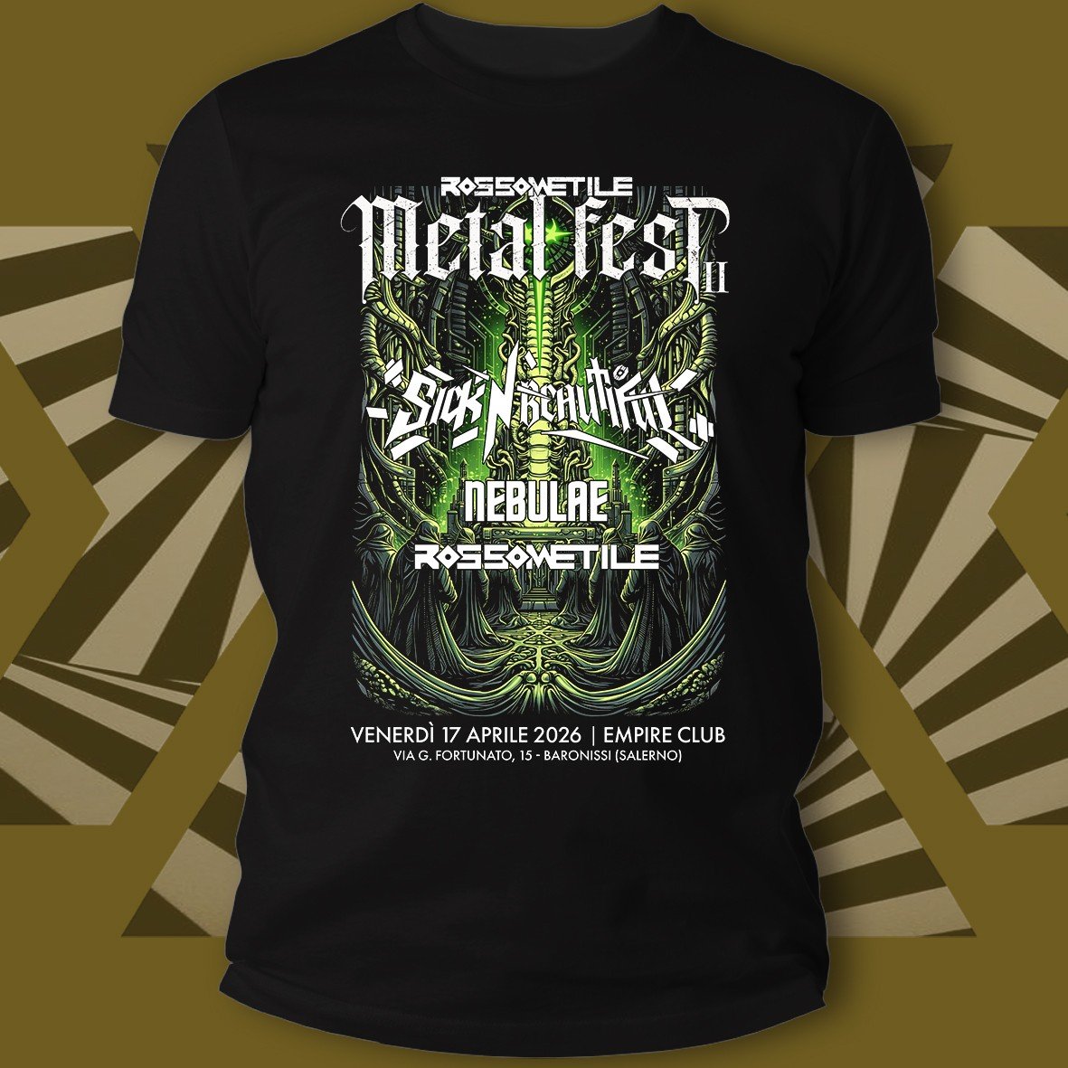 Matrix Music Store Tee-Records Metal Fest 2026 t-shirt cotone organico