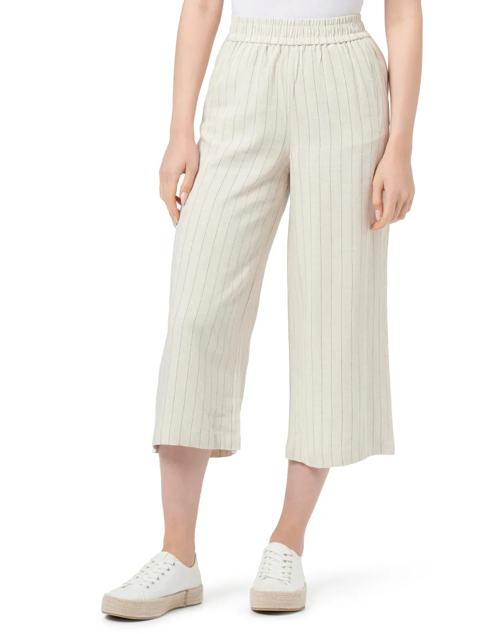 Pieces Pcvinsty HW Linen Culotte Noos BC pantaloni M