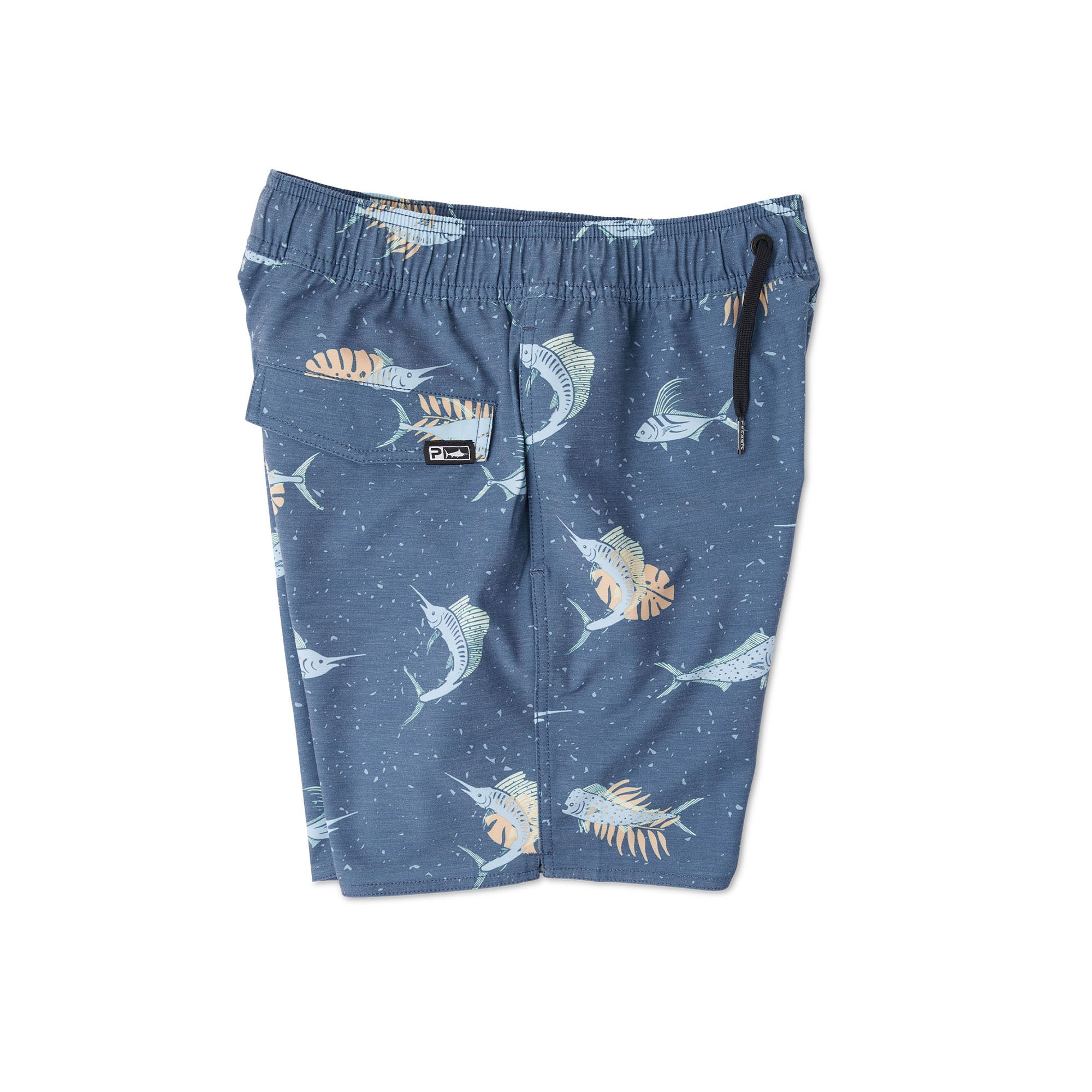 Pelagic Kid's Dockside shorts bambino Smokey Blue elasticizzati