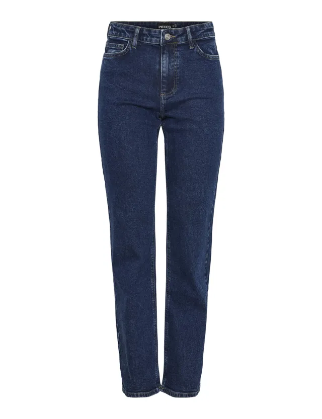 Pieces Pckelly MW Straight jeans donna 33W/32L dritti