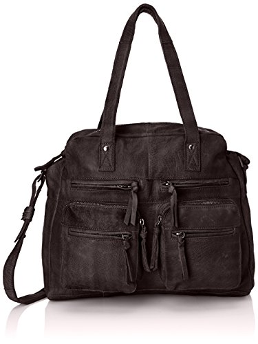 Pieces Mui Leather Bag borsa tracolla donna nera