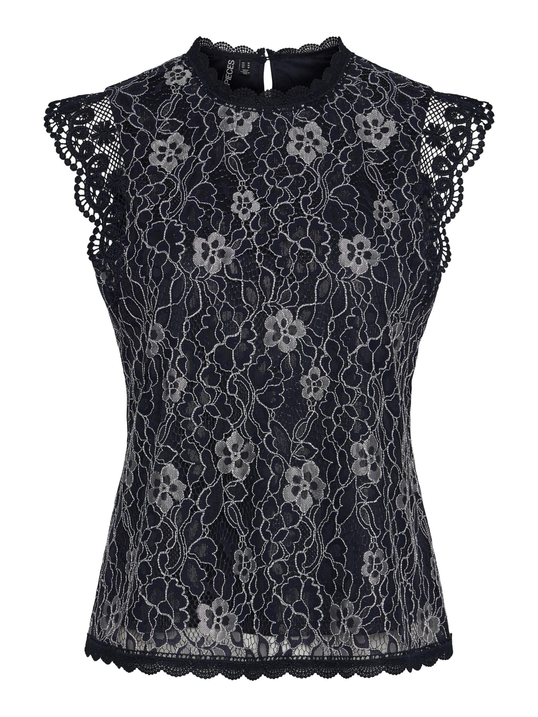 Pieces Pcolline top donna taglia XS pizzo senza maniche