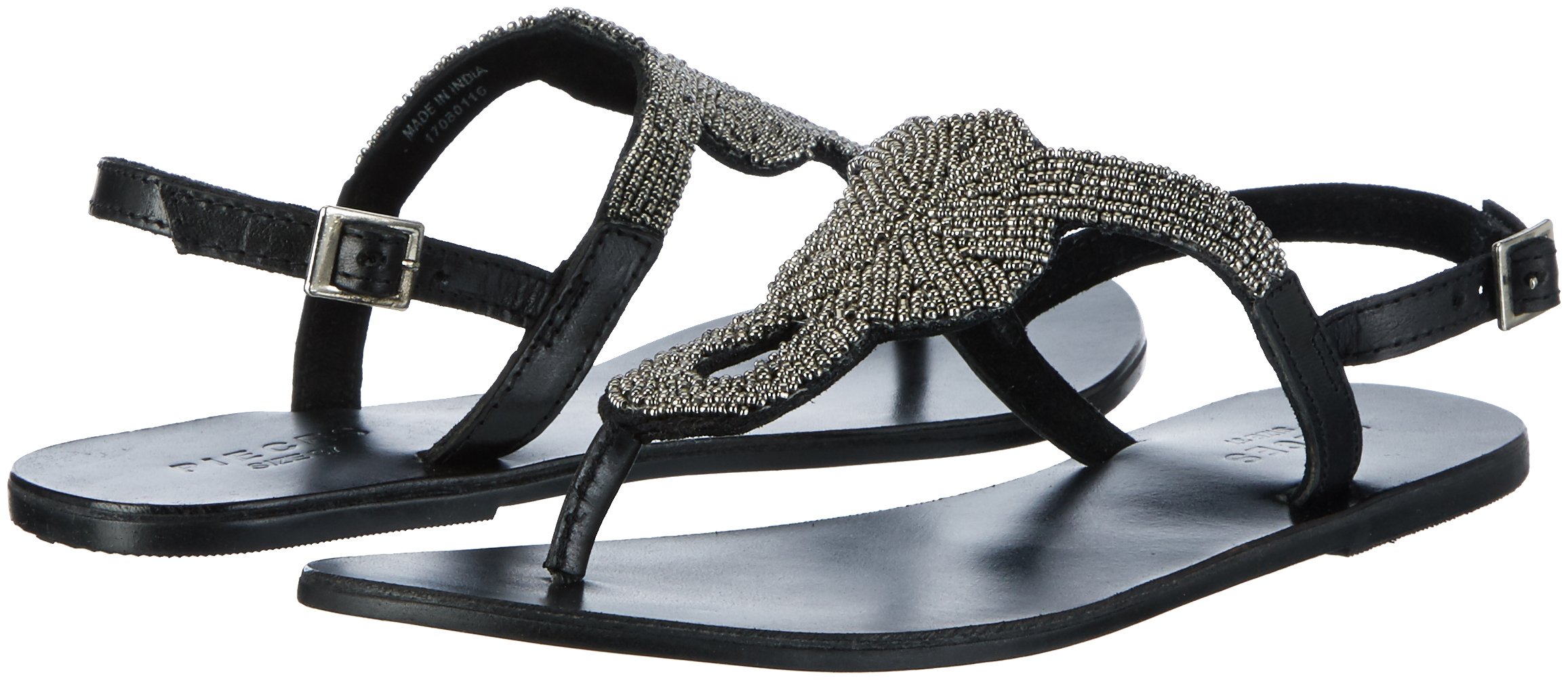 Pieces Pscarmen New Blk sandali zeppa donna neri