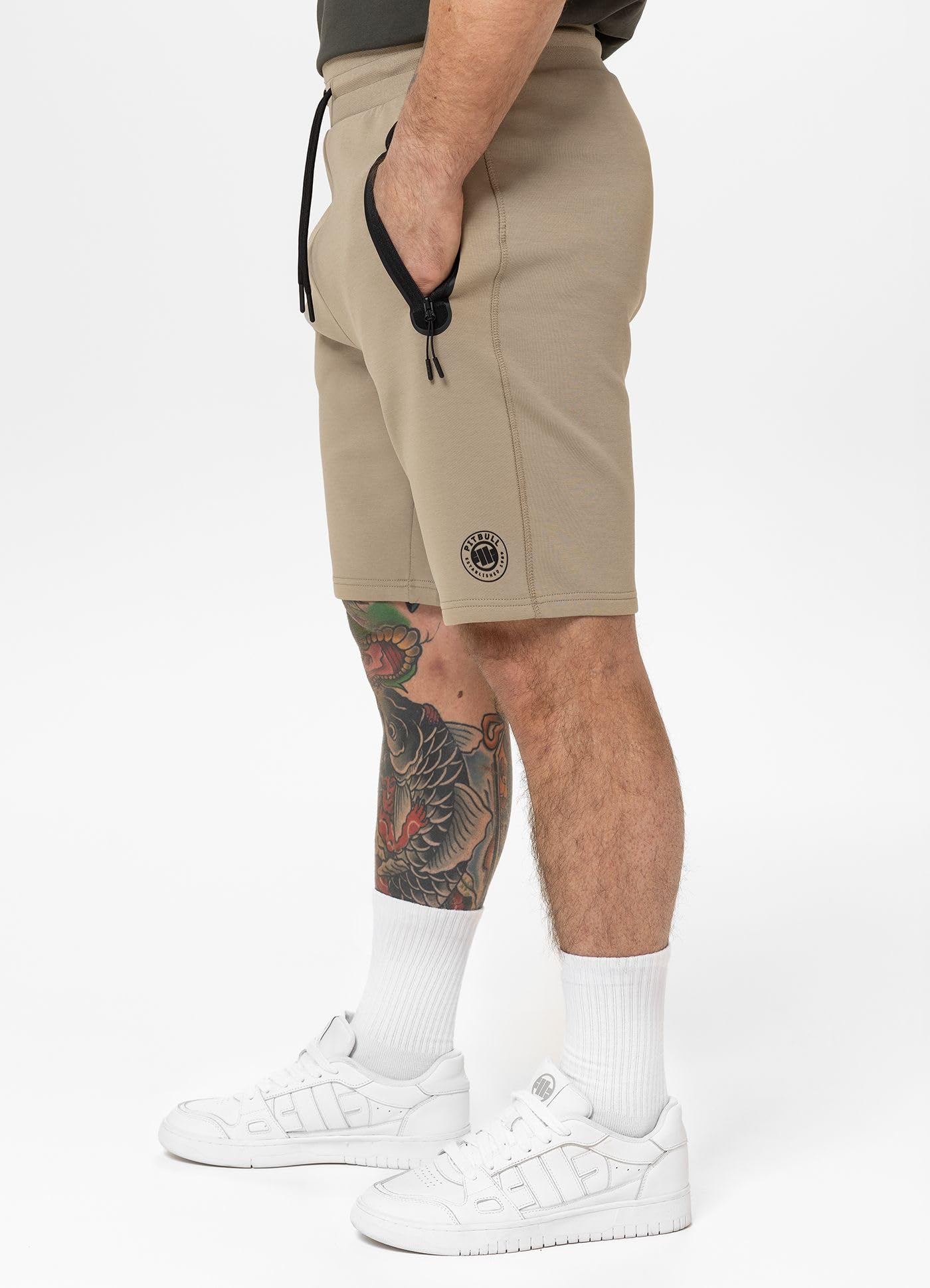 Pitbull Dogwood Shorts Uomo Cotone Tasche Zip