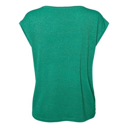 Pieces Billo Lurex Short Sleeve V Neck T-Shirt maglietta 2XL