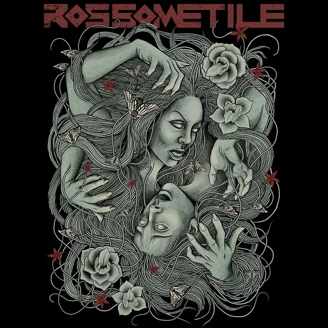 Rossometile Gehenna t-shirt cotone organico
