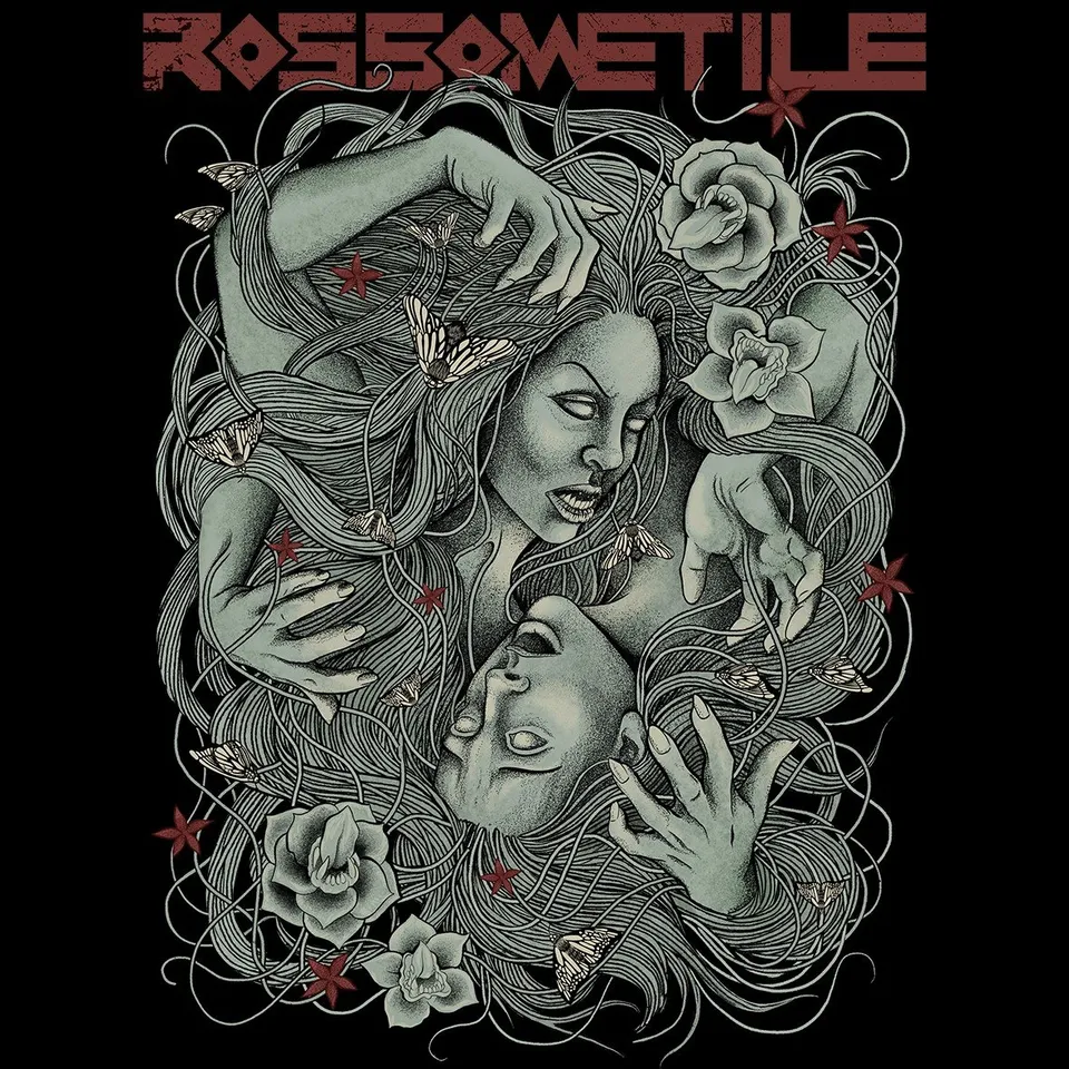Rossometile Gehenna t-shirt cotone organico