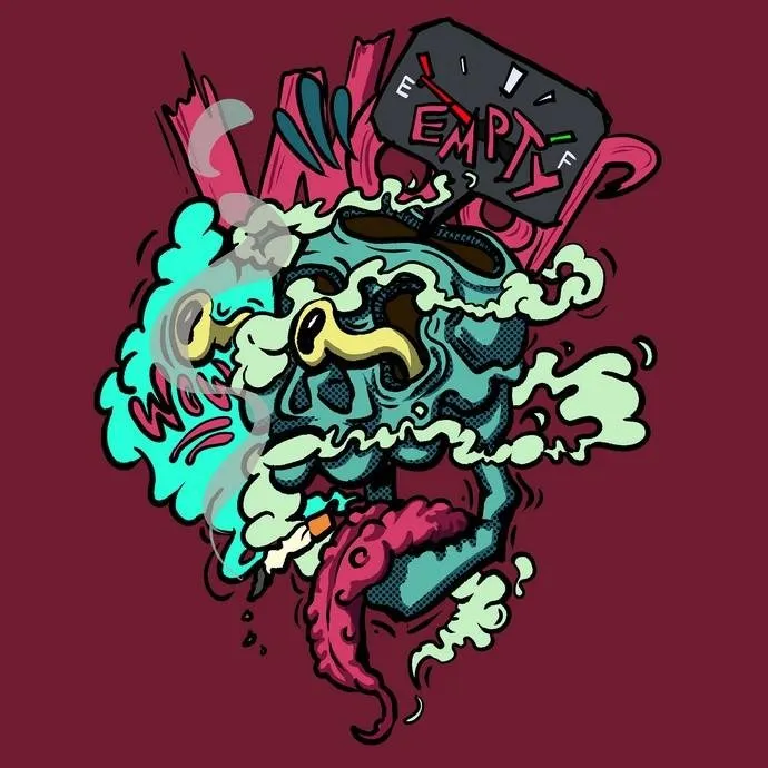 Matrix Music Store Tribe Woop Empty Skull t-shirt stampa digitale