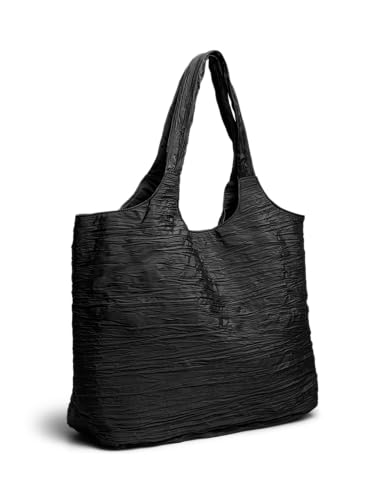 Pieces Pcflora Large borsa shopper donna nero