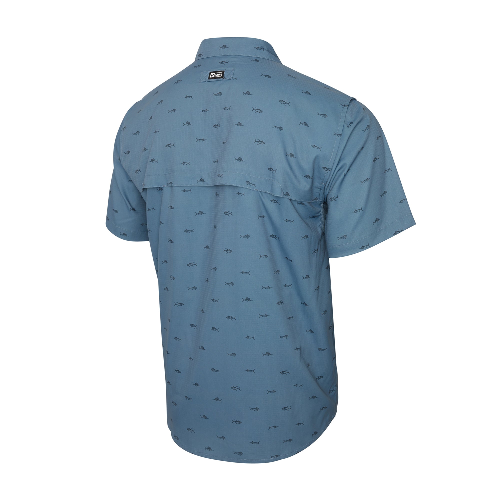 Pelagic Keys Tiny Fish camicia pesca uomo petrolio UPF 50+