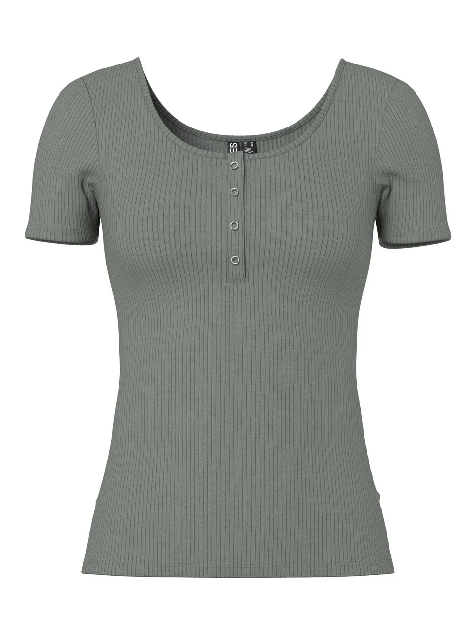 Pieces Pckitte SS Top Jrs Noos BC t-shirt donna castor gray cotone