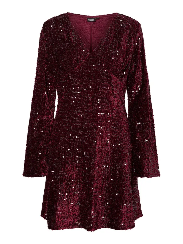 Pieces Pckam abito midi donna tawny port S quotidiano