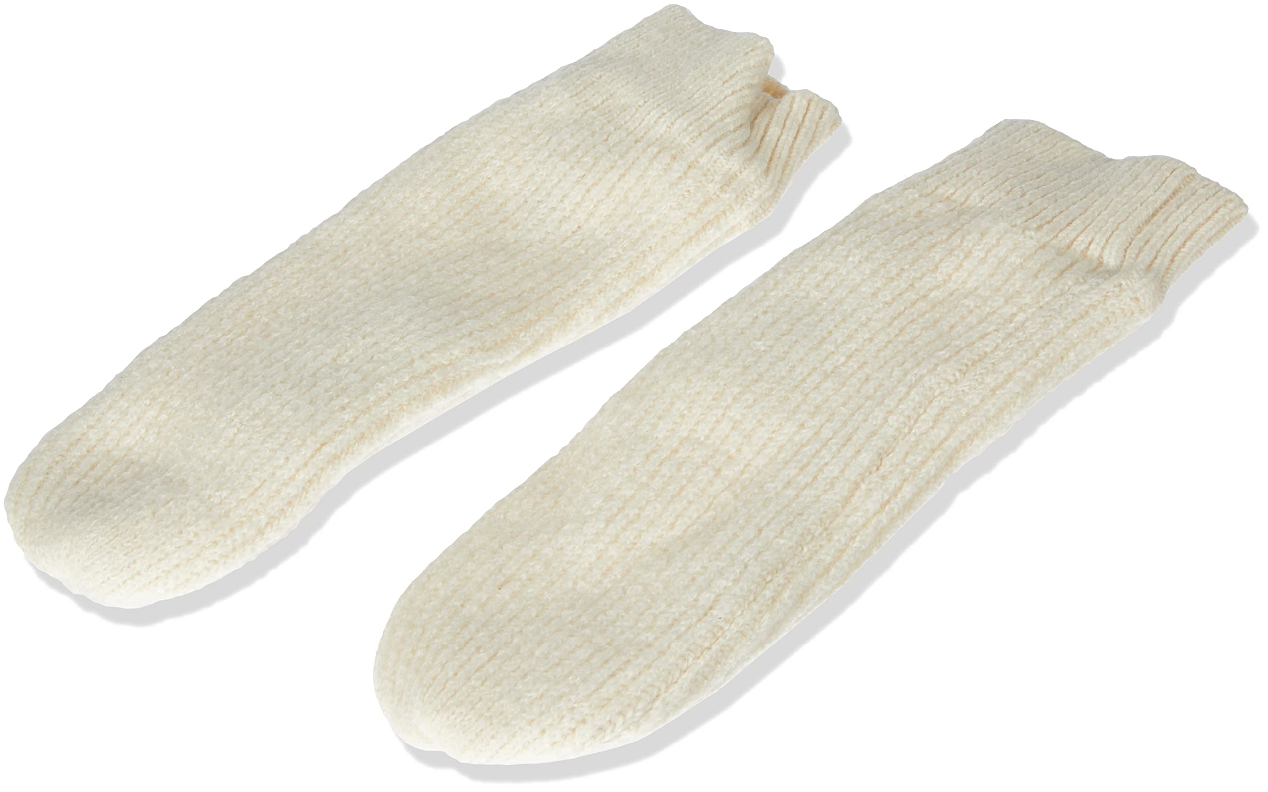 Pieces Pcbenilla Mittens Noos guanti bianco grigio coste