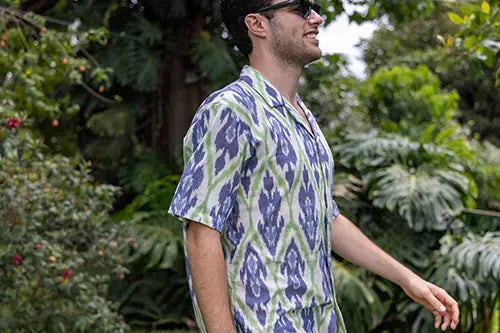 el.residu Ikat Sanya #2 camicia unisex cotone S/M