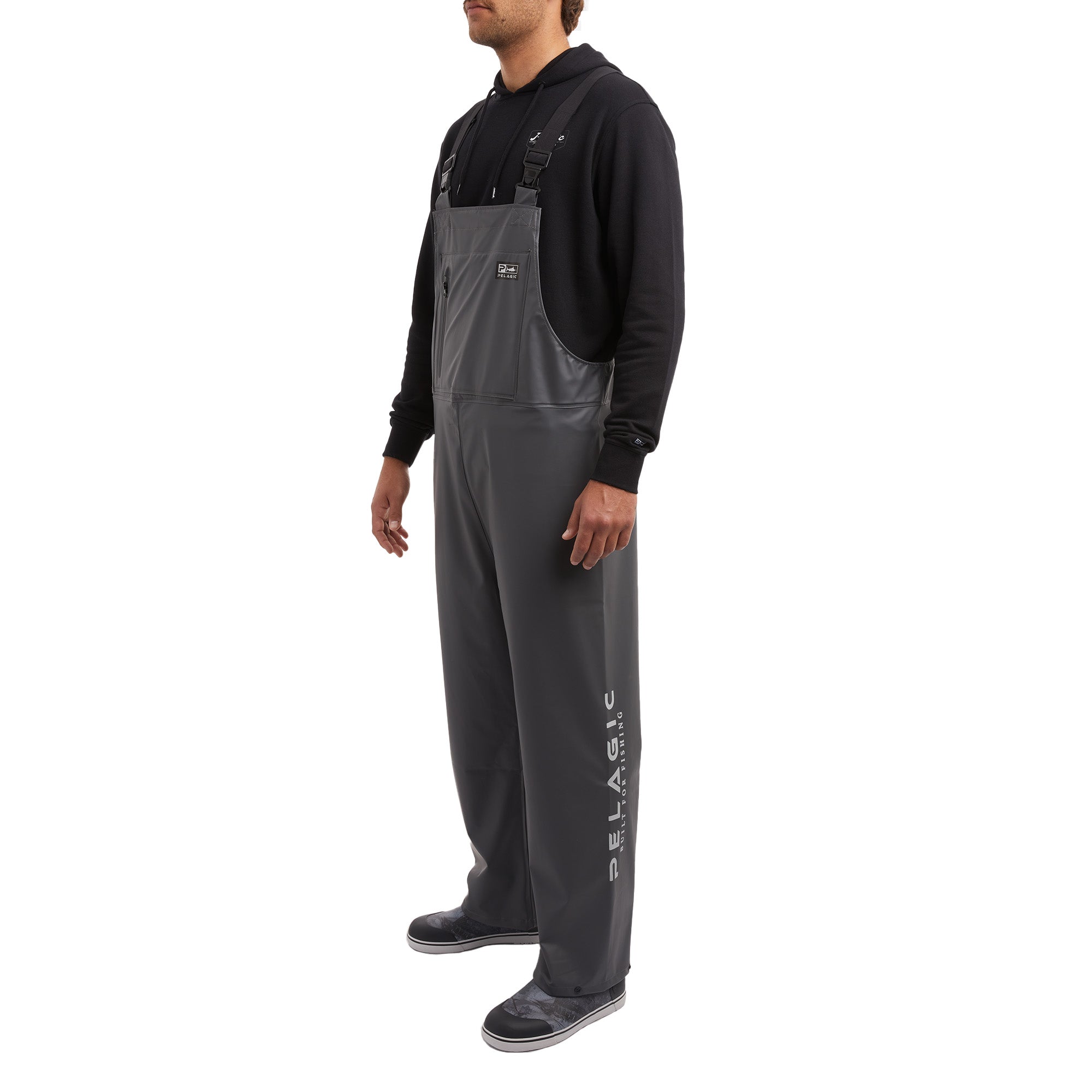 Pelagic Chubasco Bib salopette pesca Graphite impermeabile