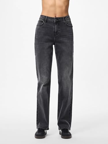 Pieces Pckelly MW Straight Jeans New Dg jeans donna 27W/30L dritti