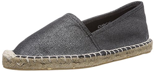 Pieces Haisha Espadrillas Donna Argento Metallic Tela