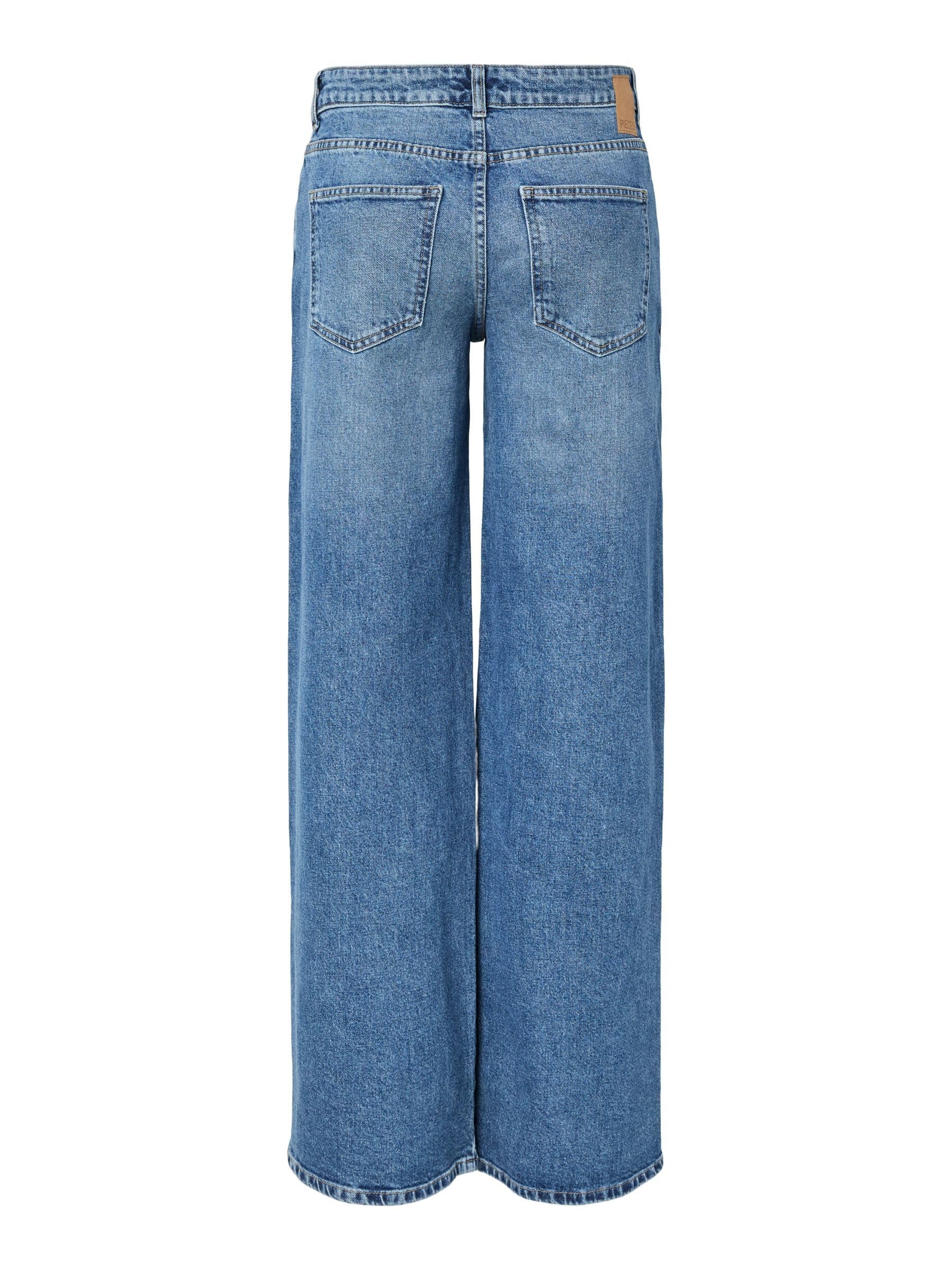 Pieces Pcselma jeans donna larghi vita bassa 30W 30L