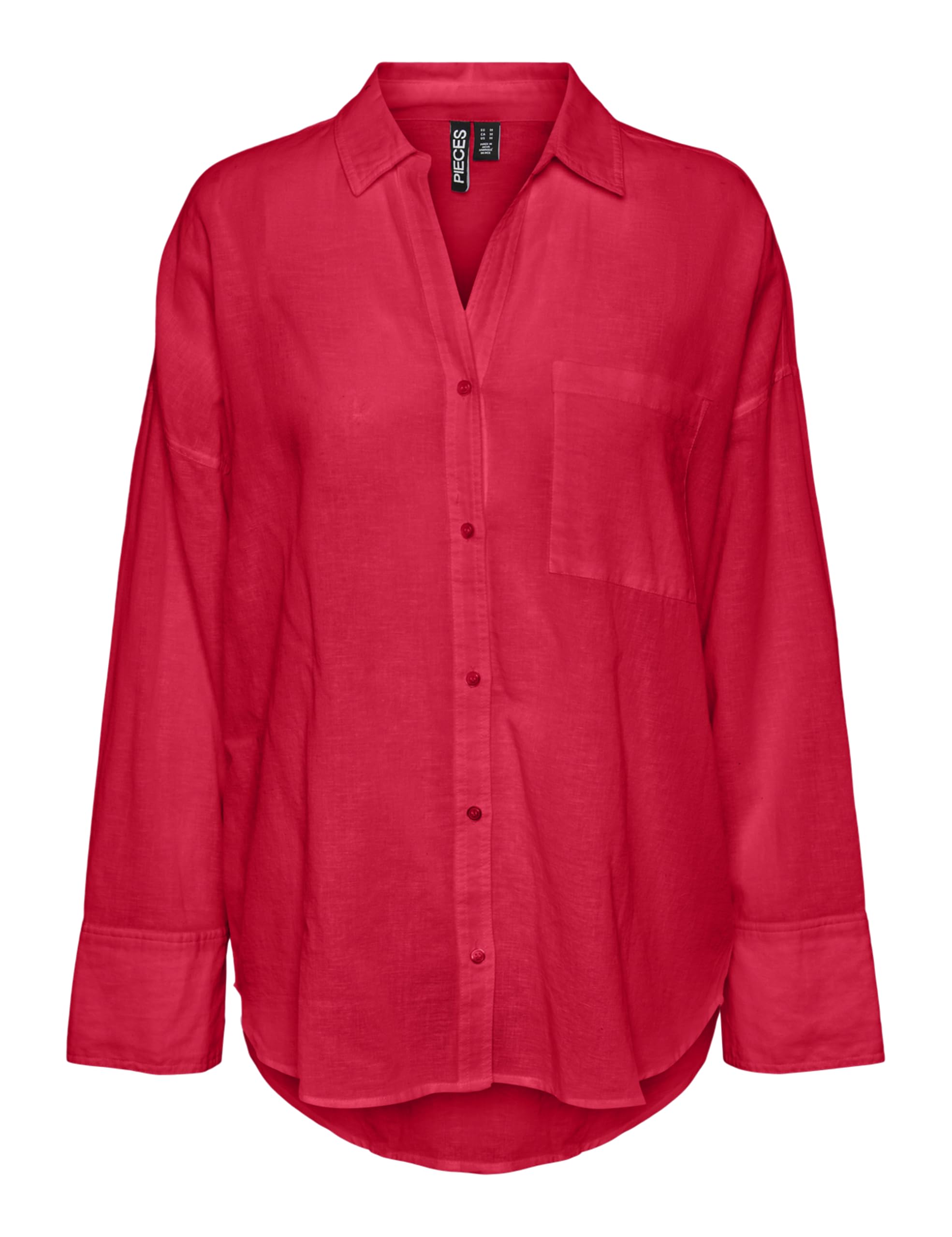Pieces Pcmatinka camicia donna manica lunga uso quotidiano
