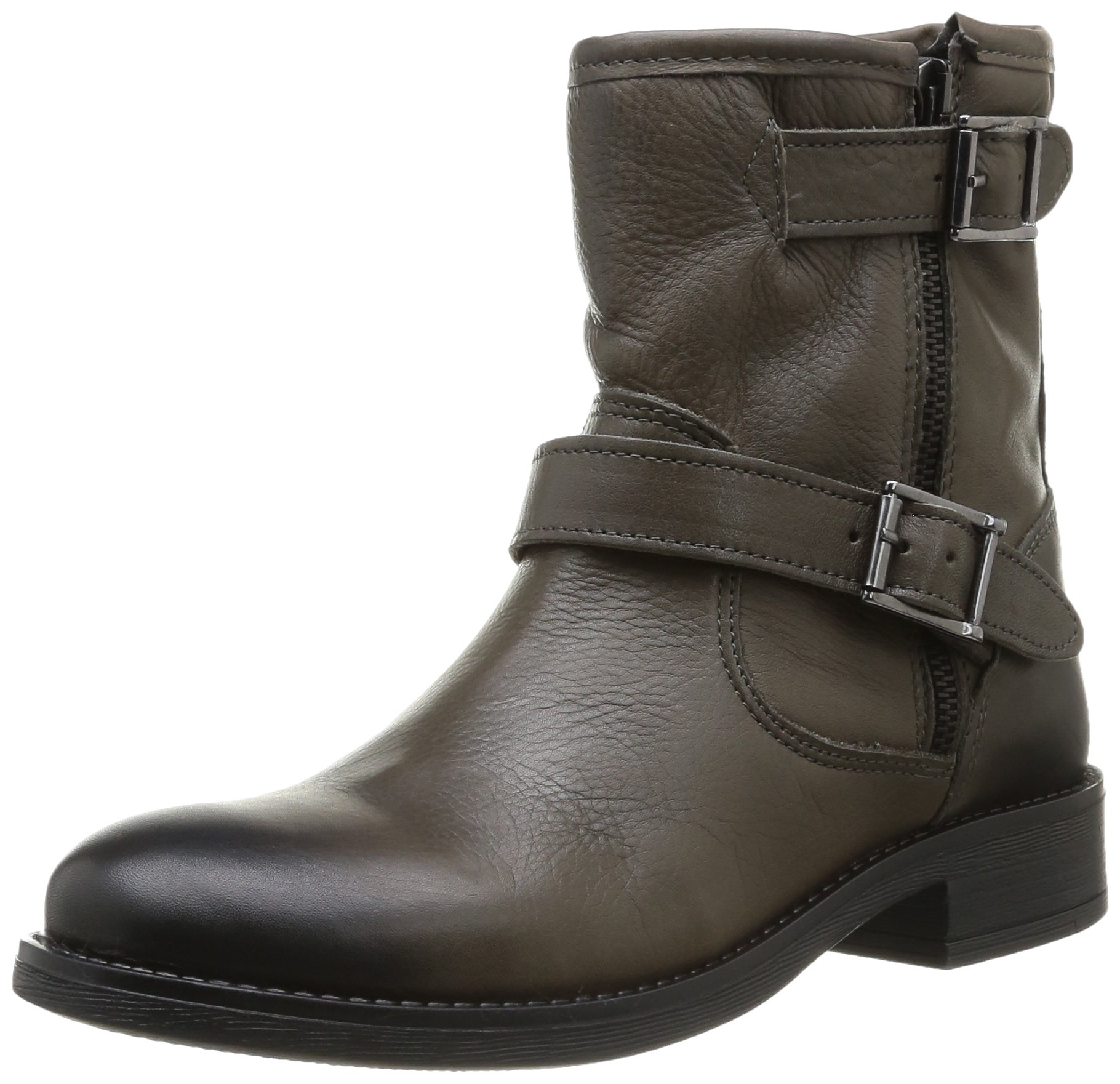 Pieces Iza Zipper Boot stivaletti donna marroni pelle 38 EU