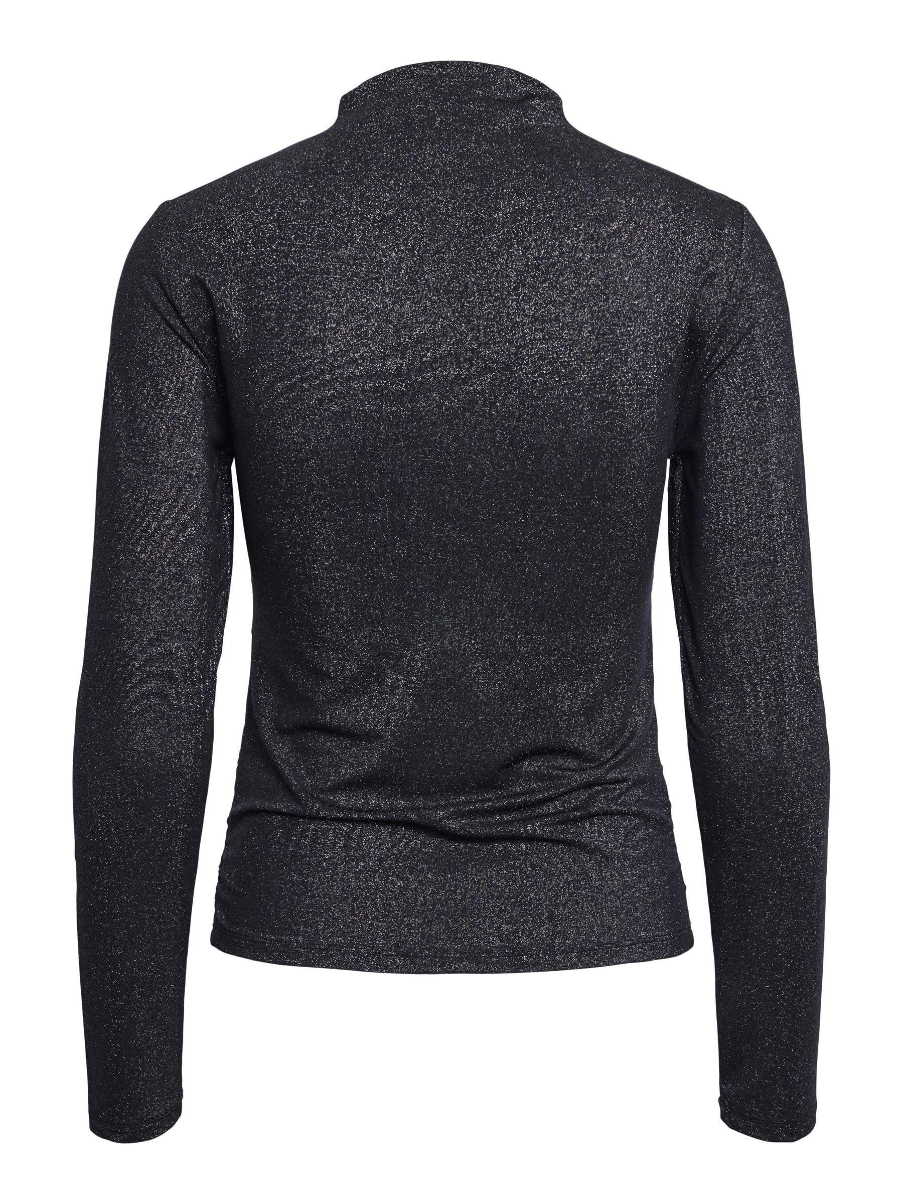 Pieces Pcmonica Glitter Ruching top donna S maniche lunghe