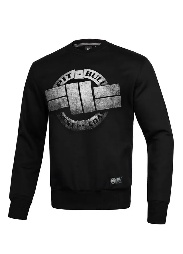 Pit Bull West Coast Steel Logo felpa uomo nera L cotone
