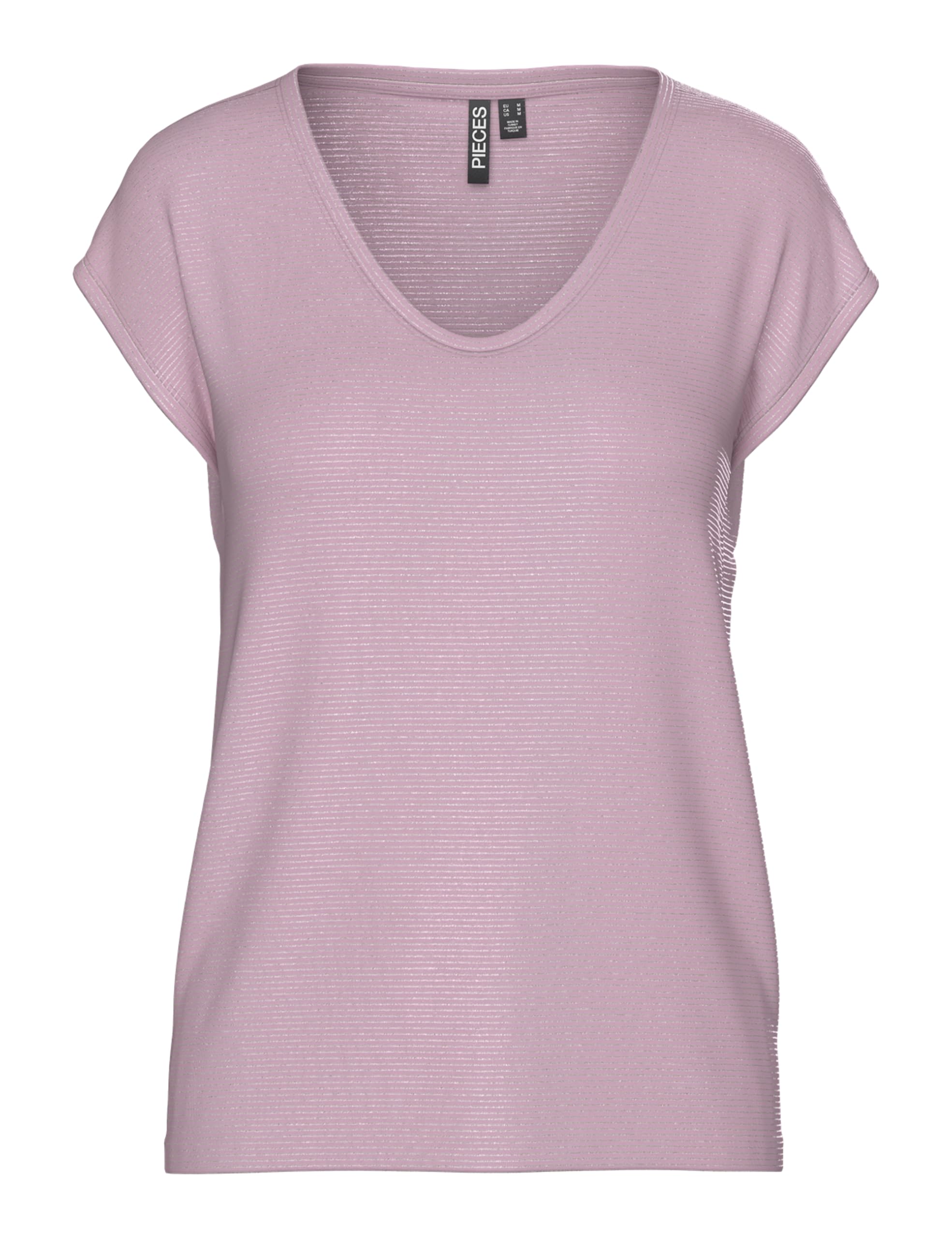 Pieces Pcbillo Tee maglietta donna lurex a righe