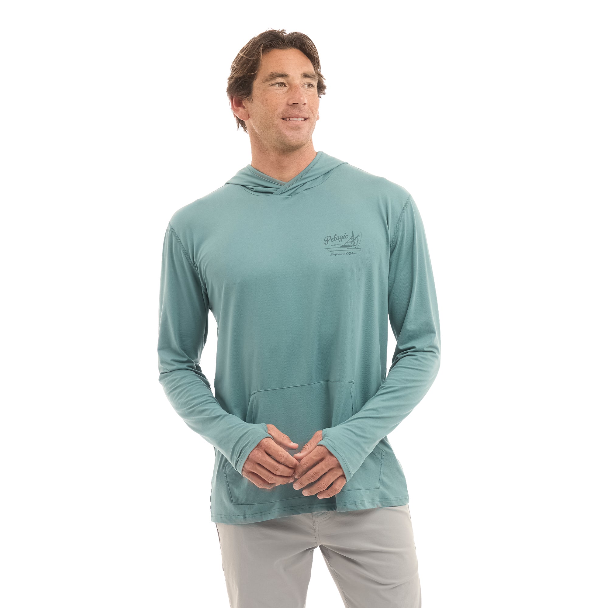 PELAGIC Freespool Haulin maglia uomo blu manica lunga