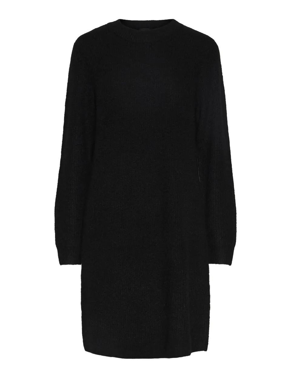 PIECES Pcellen LS O-Neck Knit Dress Noos BC vestito nero manica lunga