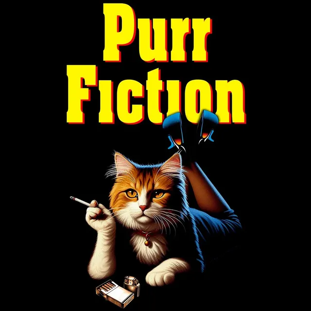 Cats Purr Fiction maglietta cotone unisex