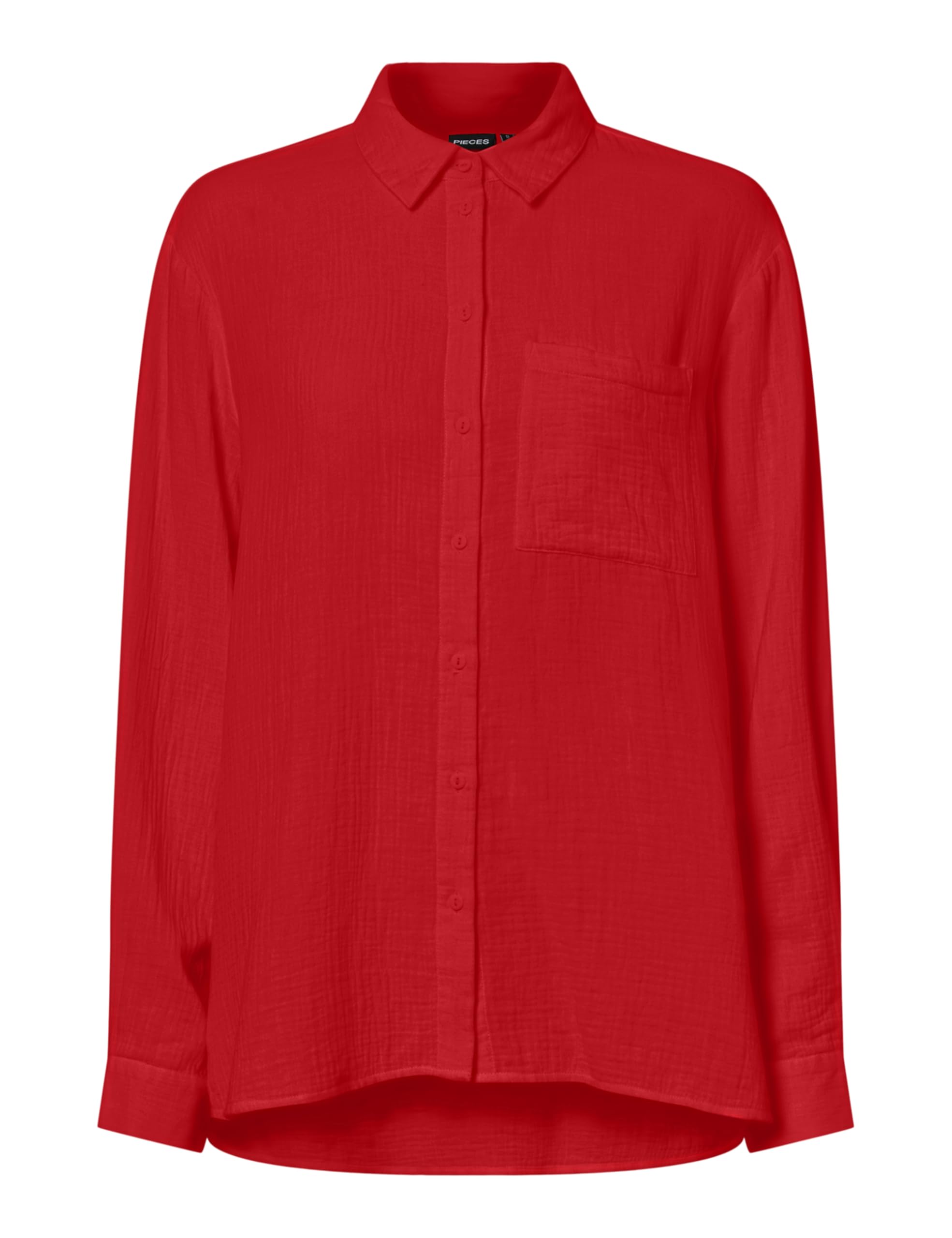 Pieces Pcsastina LS Shirt Wvn camicia donna comoda