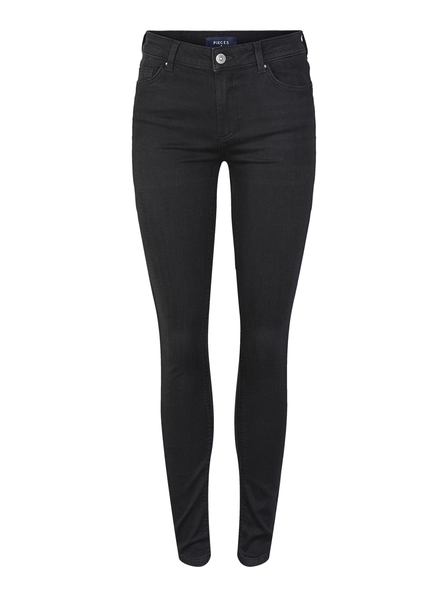 Pieces Pcdelly jeans skinny donna S 30L lavaggio scuro