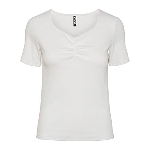 Pieces Pctania SS Top Noos BC t-shirt bianca cotone