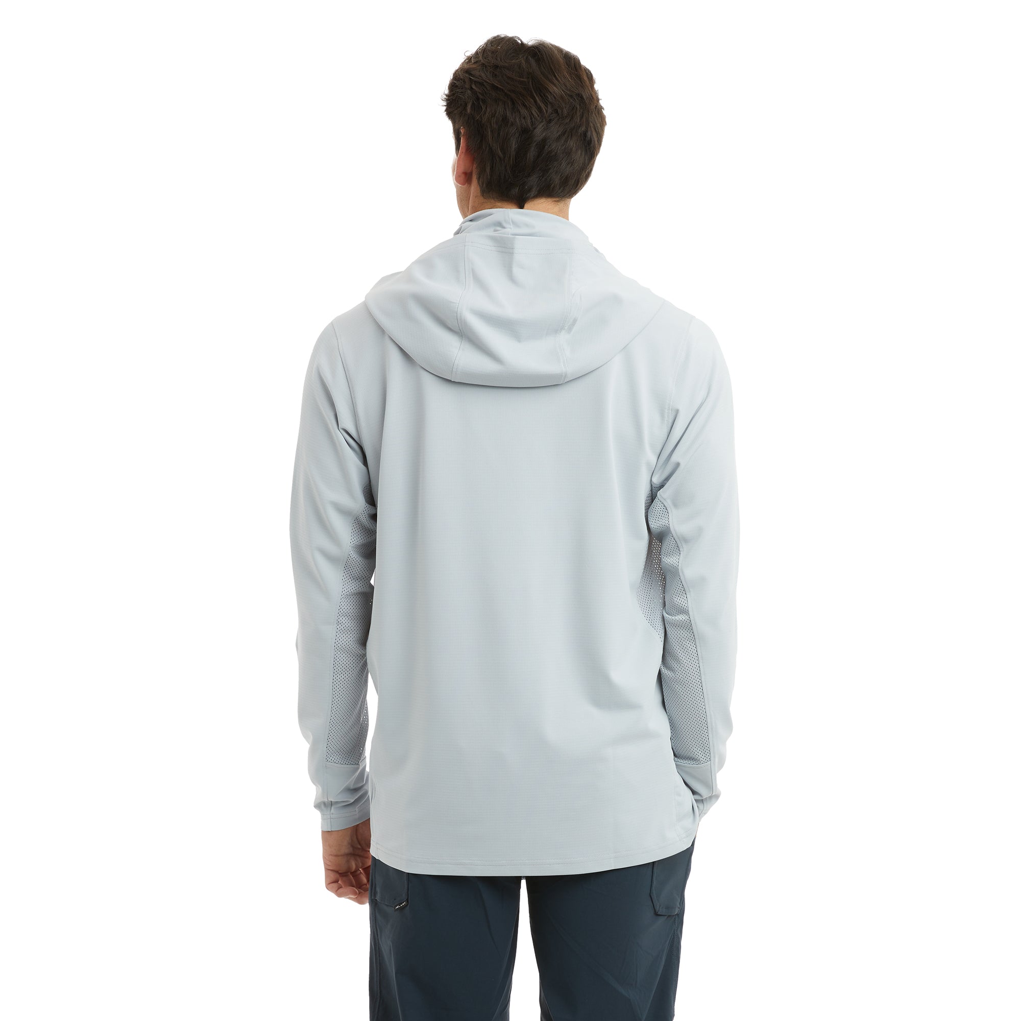 PELAGIC Exo-Tech felpa con cappuccio grigio chiaro UPF 50+