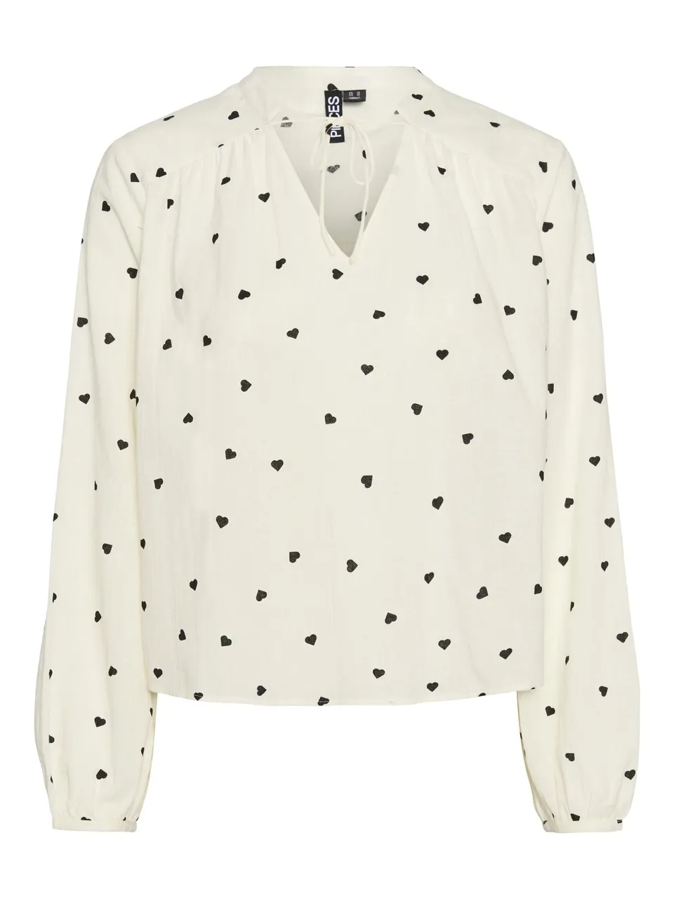 PIECES Pcnine LS V-Neck Top BC maglietta donna M scollo a V